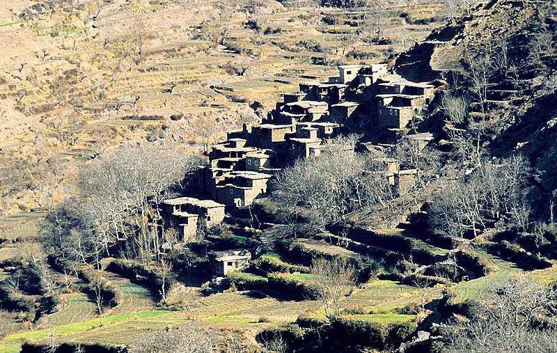 El pueblo de Tagadirt y sus alrededores. Foto: Wikimedia.