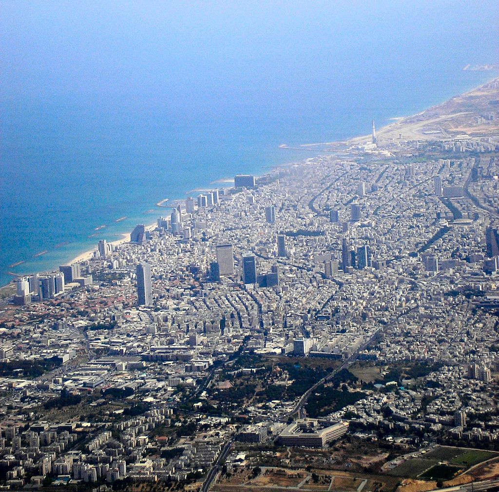 Imagen aérea actual de Tel Aviv, Israel. Foto: Deror Avi/Wikimedia.