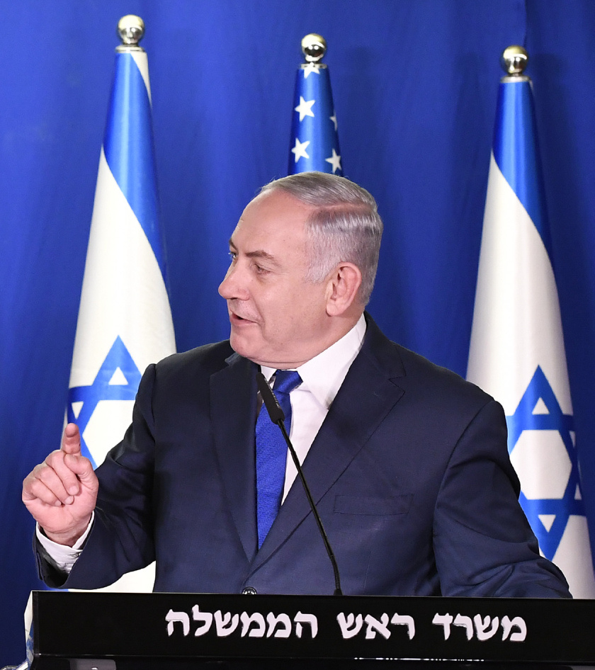 El Primer Ministro de Israel, Benjamín Netanyahu, luego de la cena en su residencia de Jerusalén con Mike Pence en 2018. Foto: U.S. Embassy Tel Aviv/Wikimedia Commons.