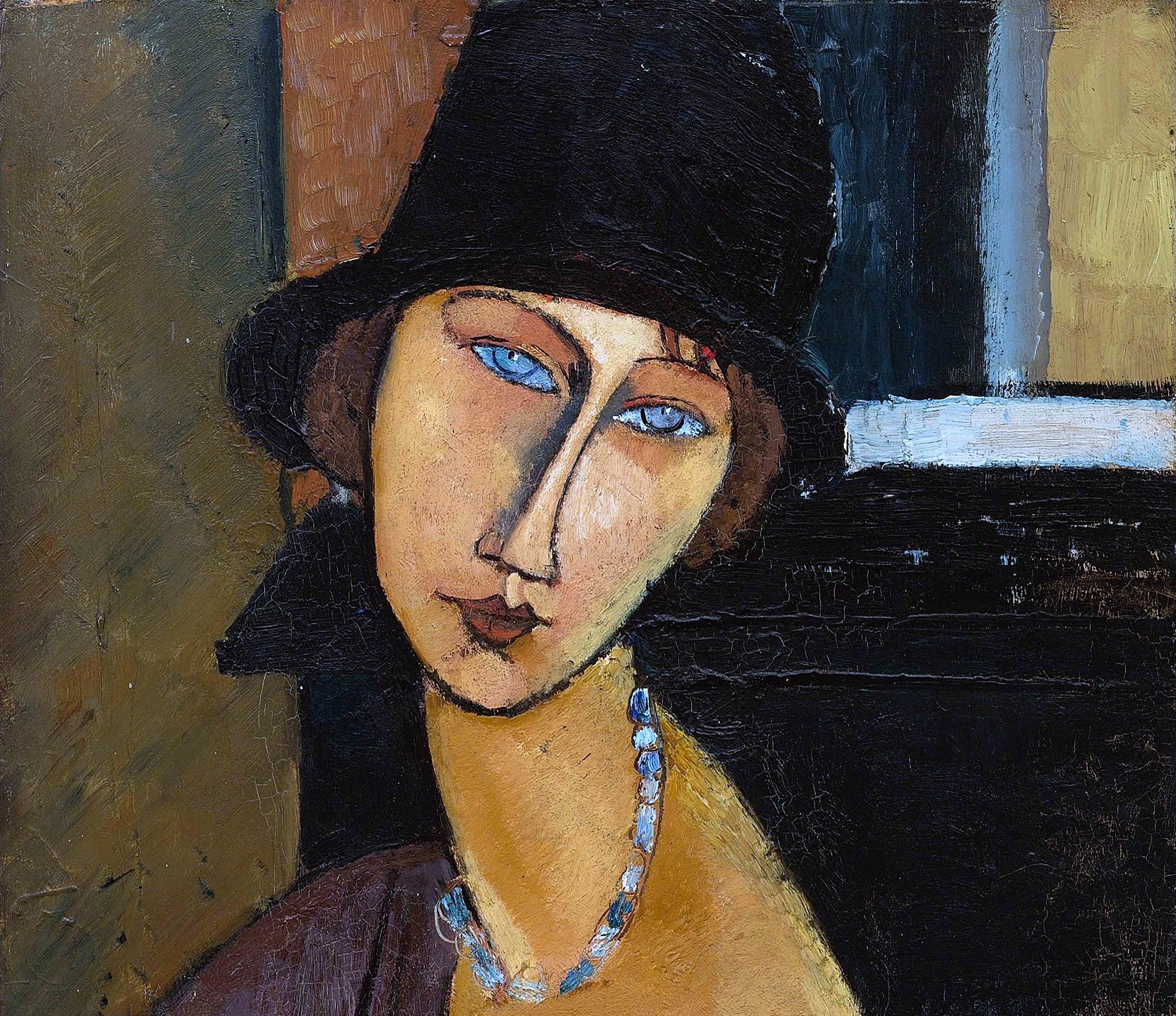 Retrato de Jeanne Hébuterne, pintado por Modigliani en 1919. Foto: Amedeo Modigliani/CC0 via Wikimedia Commons.