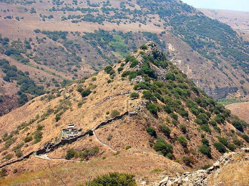 Vista aérea de los Altos del Golán, ubicados en la frontera de Israel con Líbano, Jordania y Siria. Foto: EdoM/Public domain, via Wikimedia Commons.