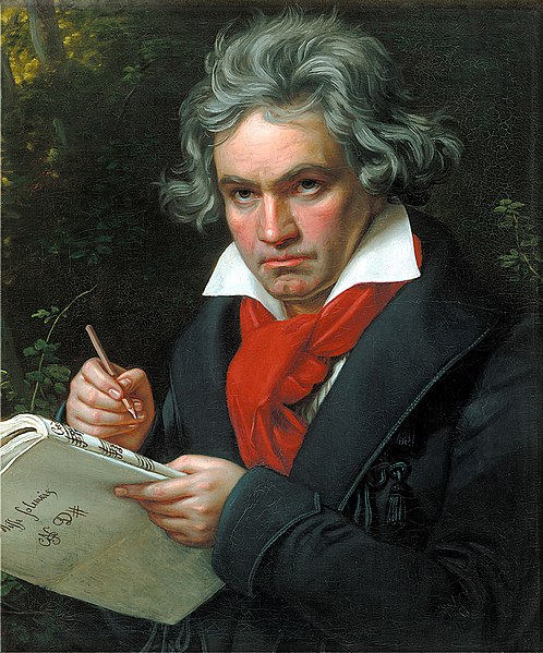 Retrato de Ludwig van Beethoven en la que se lo ve mientras componía la Missa Solemnis. Foto: Joseph Karl Stieler/ Public domain, via Wikimedia Commons.