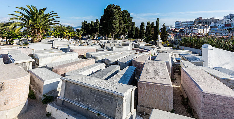 Cementerio judío en Tánger, Marruecos. Foto: Diego Delso/CC BY-SA 4.0, via Wikimedia Commons.