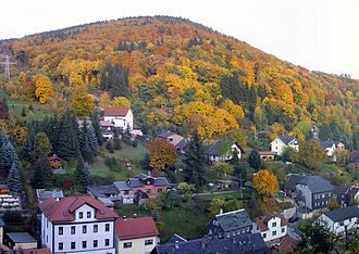 Imagen aérea de Sonneberg, una ciudad al sur de Turingia en Alemania. Foto: Holger Mohaupt/CC BY-SA 3.0, via Wikimedia Commons.