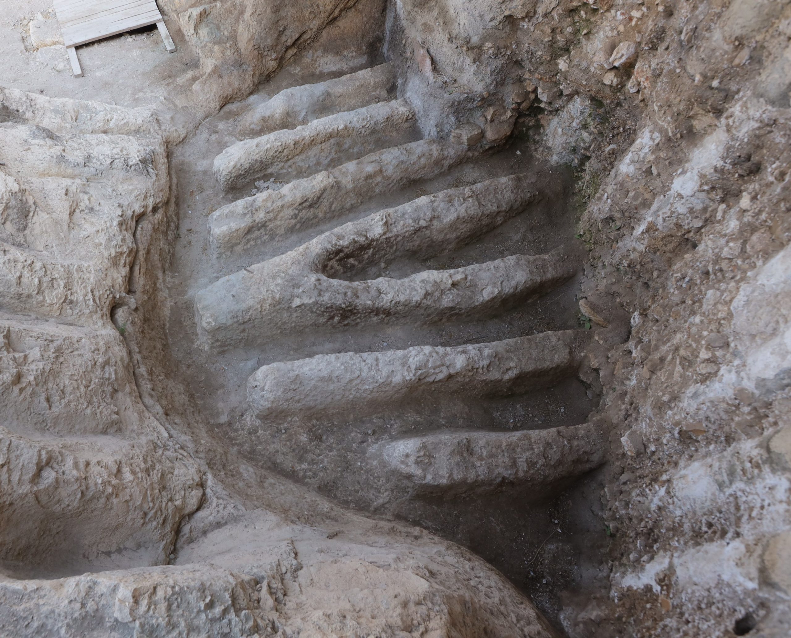 Los canales del sur descubiertos en la Ciudad de David. Foto: Eliyahu Yanai, Ciudad de David.
