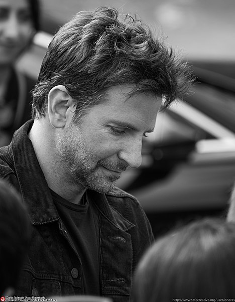 Bradley Cooper en el Festival Internacional de Cine de San Sebastián 2018. Foto: Mario A. P.(CC BY-SA 2.0, via Wikimedia Commons.