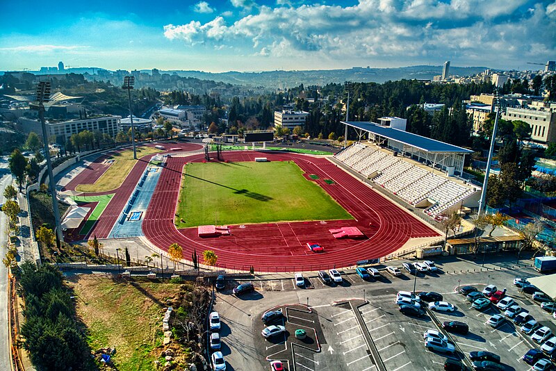 El estadio Givat Ram, escenario de la competencia internacional de atletismo para jóvenes sub-20. Foto: Hagai Agmon-Snir/CC BY-SA 4.0, via Wikimedia Commons.