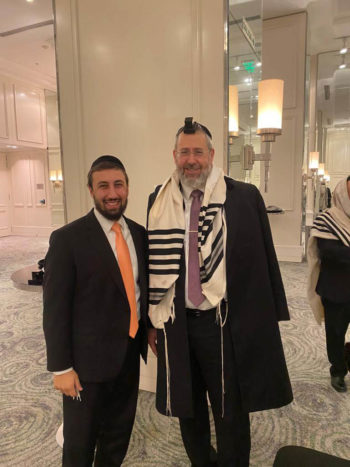 El Rabino Jaim Benman con el Gran Rabino de Israel David Lau
