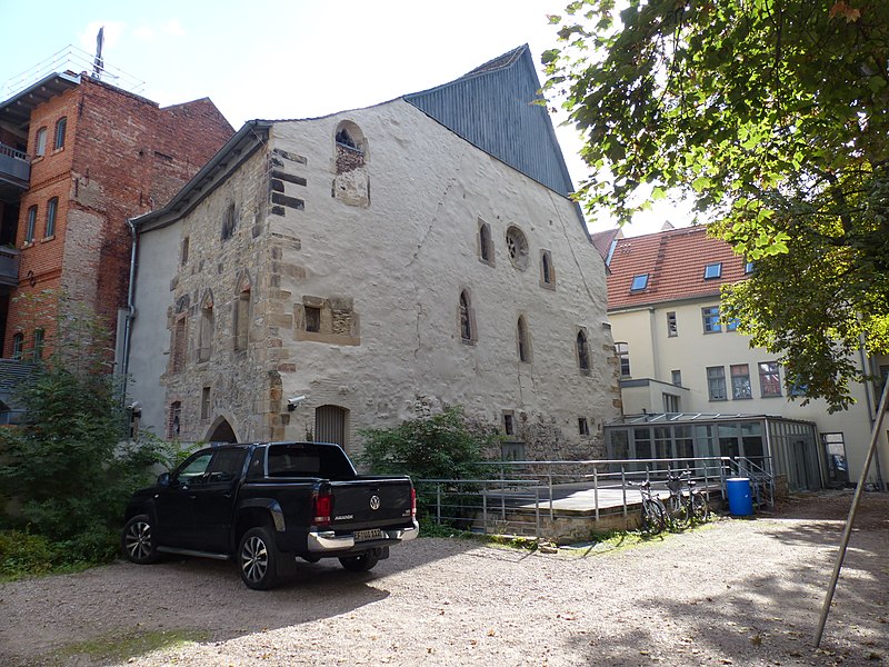Exterior de la antigua sinagoga de Erfurt. Foto: Bewahrerderwerte, CC BY-SA 4.0/via Wikimedia Commons.