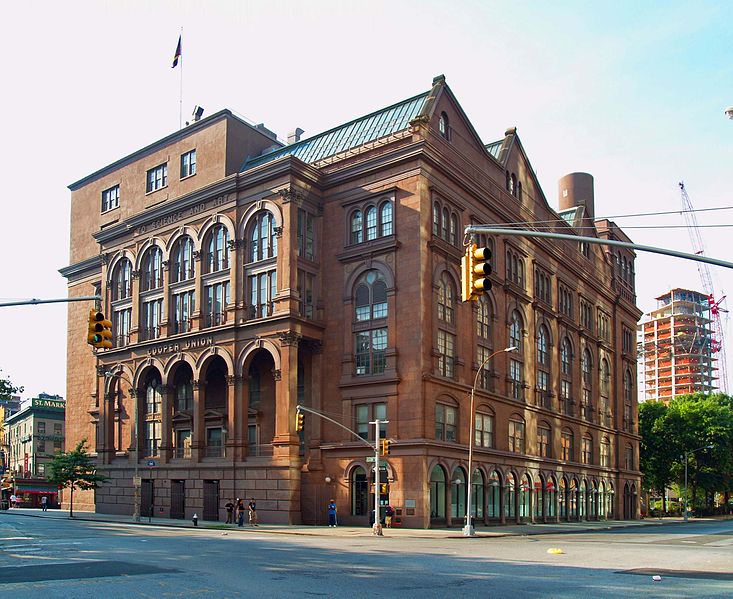 Edificio Cooper Union, Manhattan, Nueva York, Estados Unidos. Foto: David Shankbone/ CC BY-SA 3.0, via Wikimedia Commons.