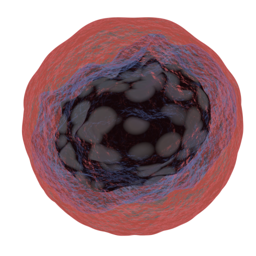 Imagen ilustrativa de una célula de cáncer. Foto: DataBase Center for Life Science (DBCLS)/CC BY 4.0, via Wikimedia Commons.