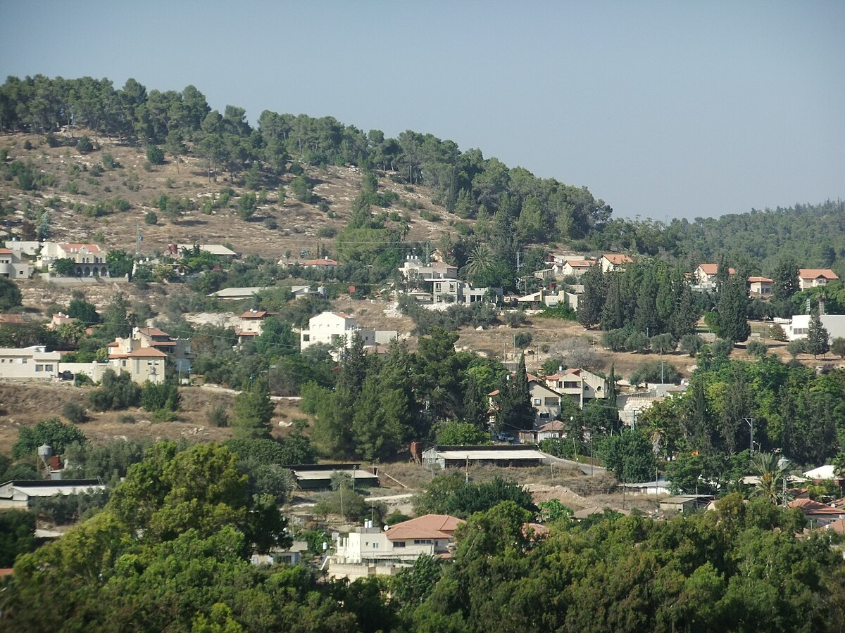Eshtaol desde el cementerio de Eretz Hachayim. Foto: CC BY-SA 3.0, a través de Wikimedia Commons.