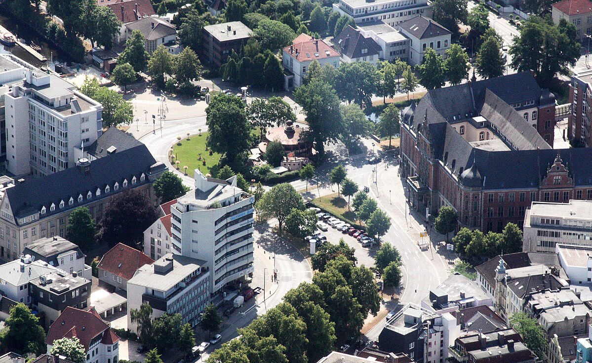 Fotografía aérea de Oldenburg, Alemania. Foto: Bin im Garten, CC BY-SA 3.0/via Wikimedia Commons.