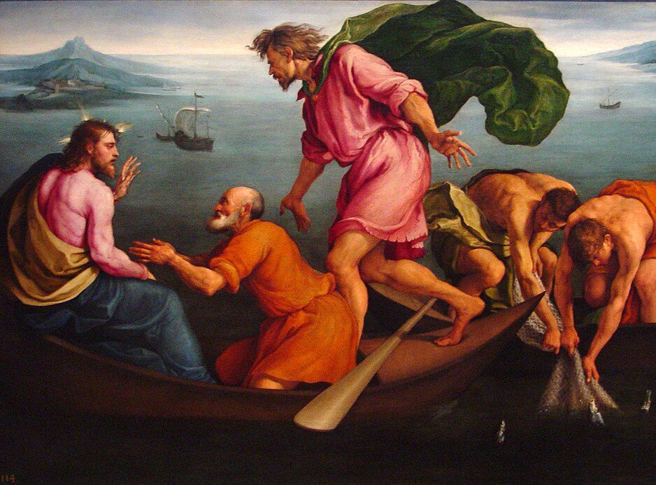 La pesca milagrosa, de Bassano. Foto: Jacopo Bassano , Public domain, via Wikimedia Commons.